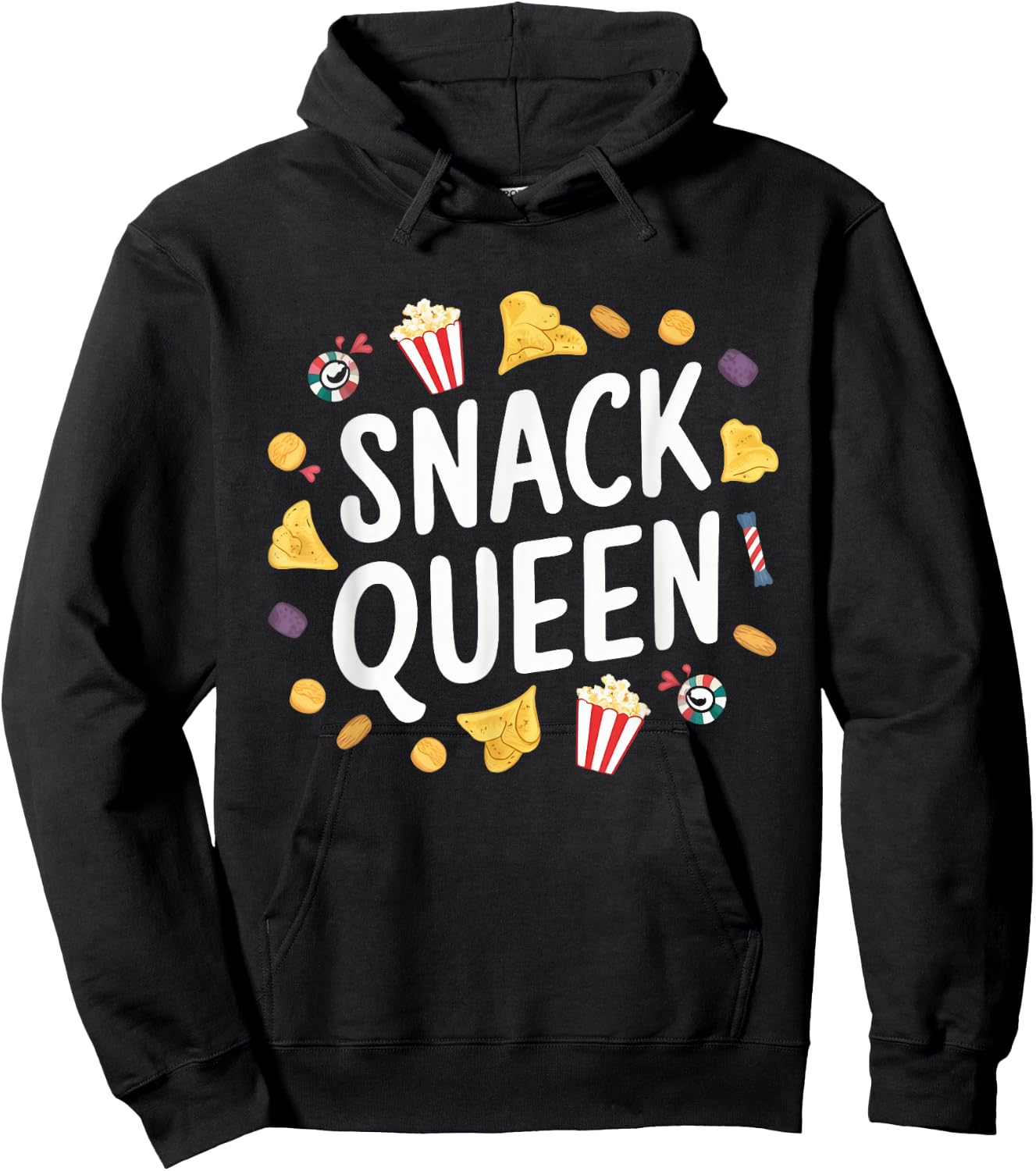 Snack Queen Baking Cooking Eating Food Lover Women Girls Hoodie - Hoodie | Black