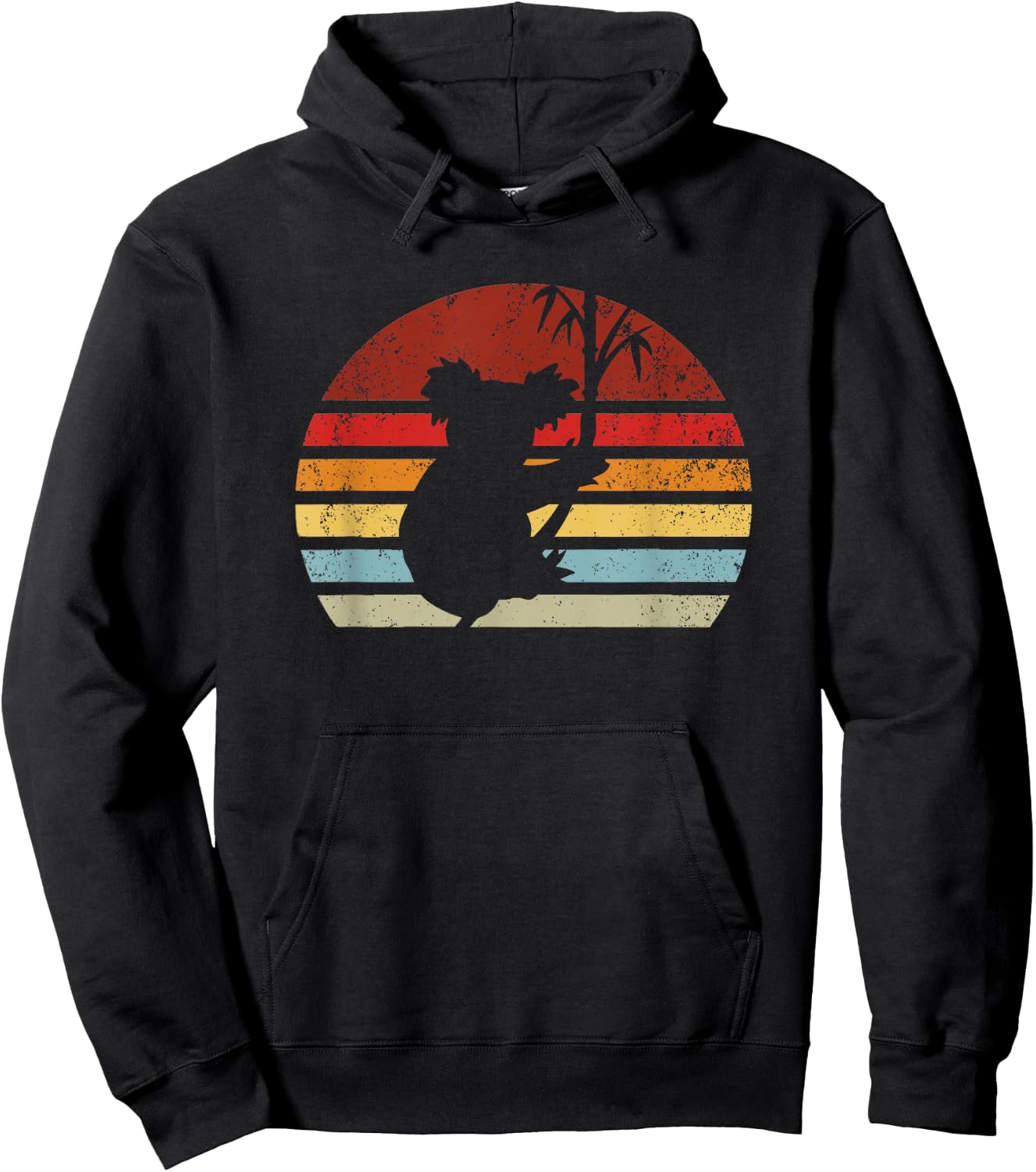 Retro Sunset Koala Bear Australian Wildlife Eucalyptus Hoodie - Hoodie | Black