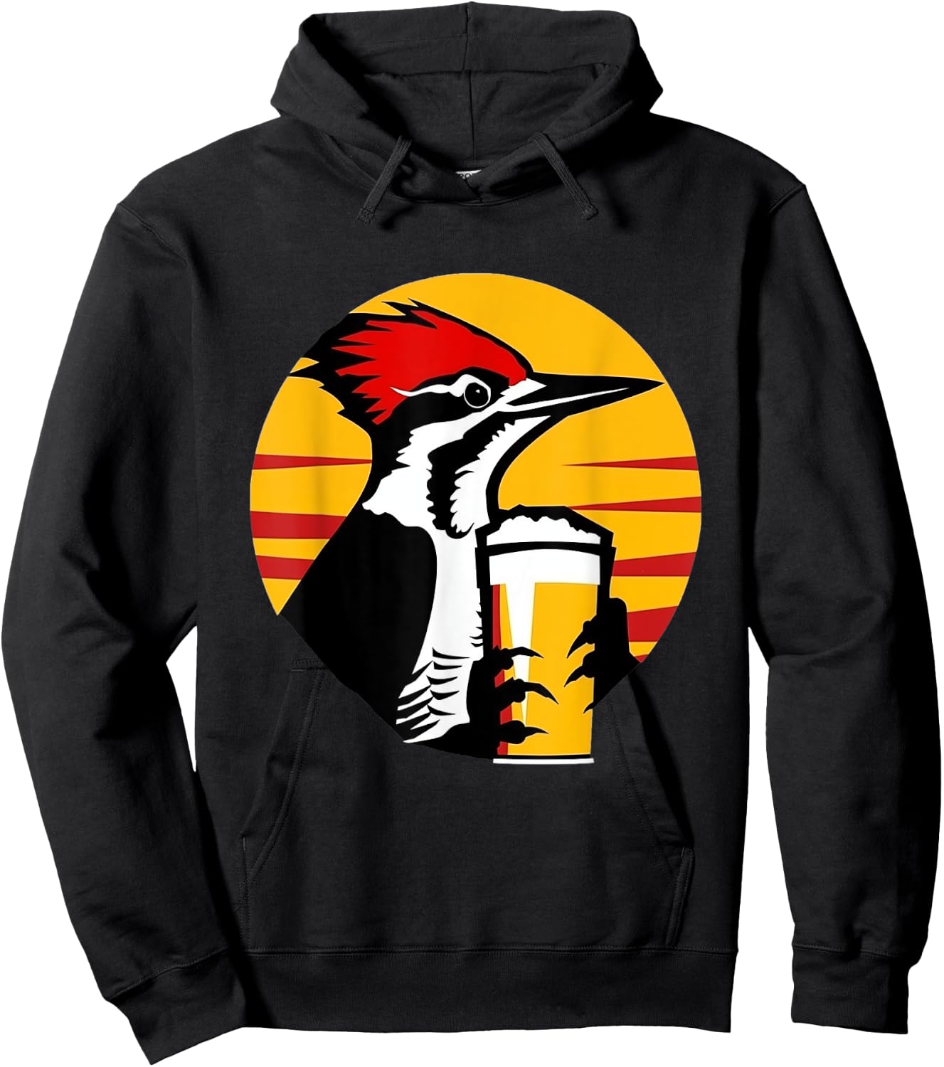 Schluckspecht an Herrentag - Specht an Vatertag trinkt Bier Hoodie - Hoodie | Black