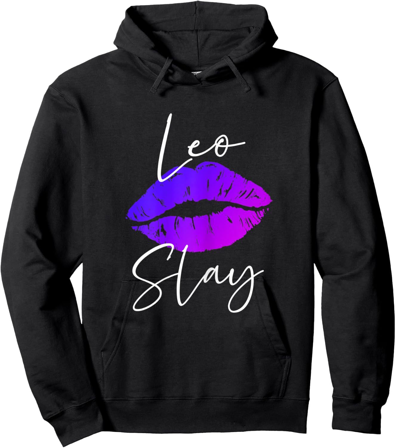 Leo Slay Lipstick Lips Birthday 's Hoodie - Hoodie | Black