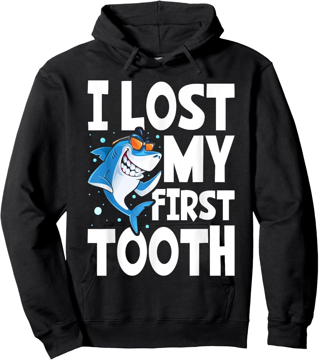 Kids Funny Tooth Fairy - Cute Shark I Lost My First To Hoodie - Hoodie | Black