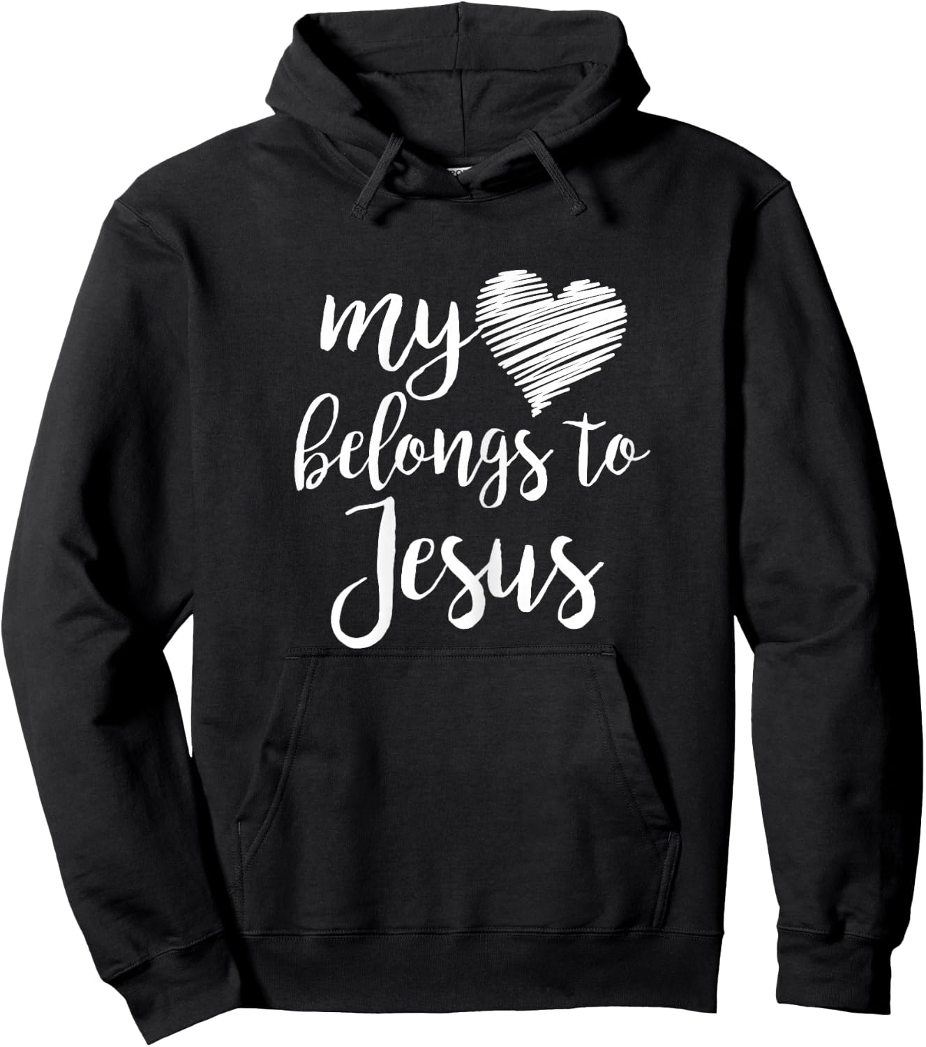 My Heart Belongs to Jesus for Teen Girls Women Christian Hoodie - Hoodie | Black