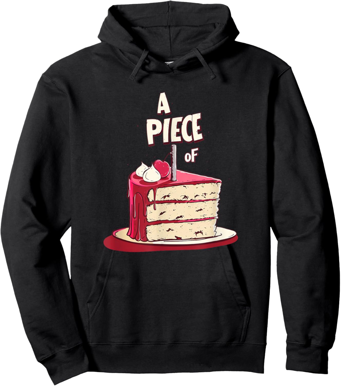 Funny Idiom Costume for Statement and Piece of Cake Lovers Hoodie - Hoodie | Black