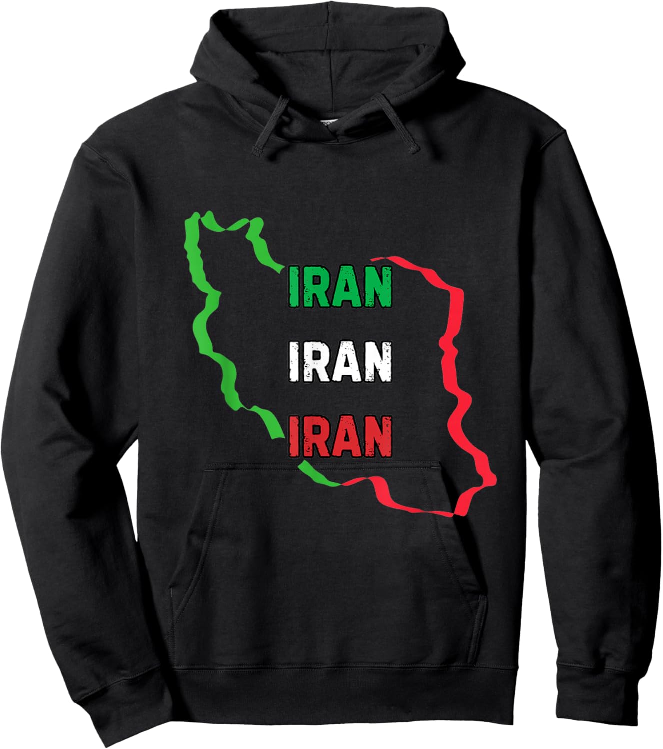 Iran Flag Map - Persian Pride Hoodie - Hoodie | Black