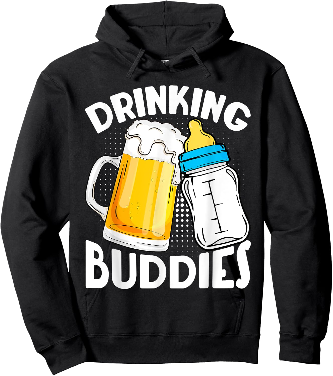 Beer Drinking Buddies Dad Son Daughter Fist Father's Day Hoodie - Hoodie | Black