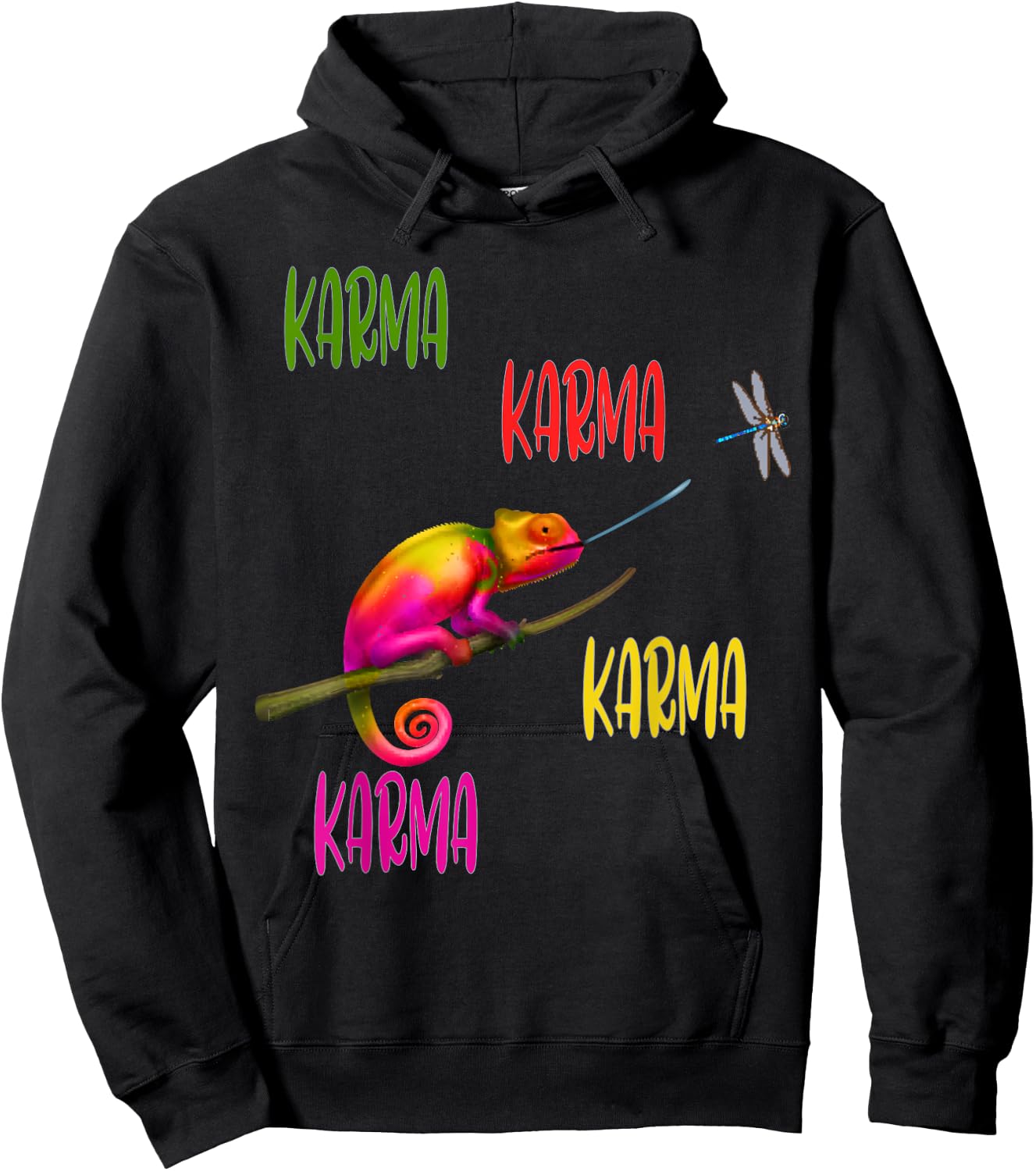 Karma Karma Karma Karma Chameleon Hoodie - Hoodie | Black