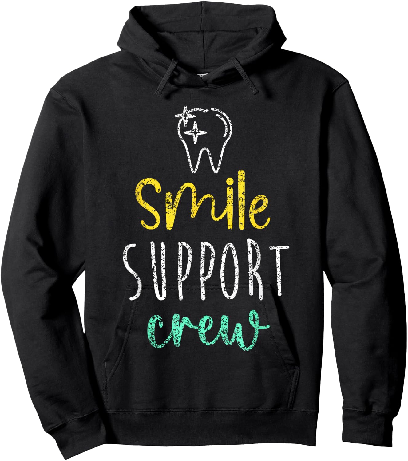 Smile Support Crew Job Teeth Tooth Women Dental Assistant Hoodie - Hoodie | Black