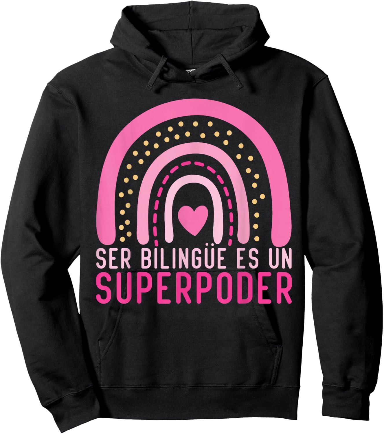 Ser bilingue es un superpoder Spanish Teacher esl Teacher Hoodie - Hoodie | Black