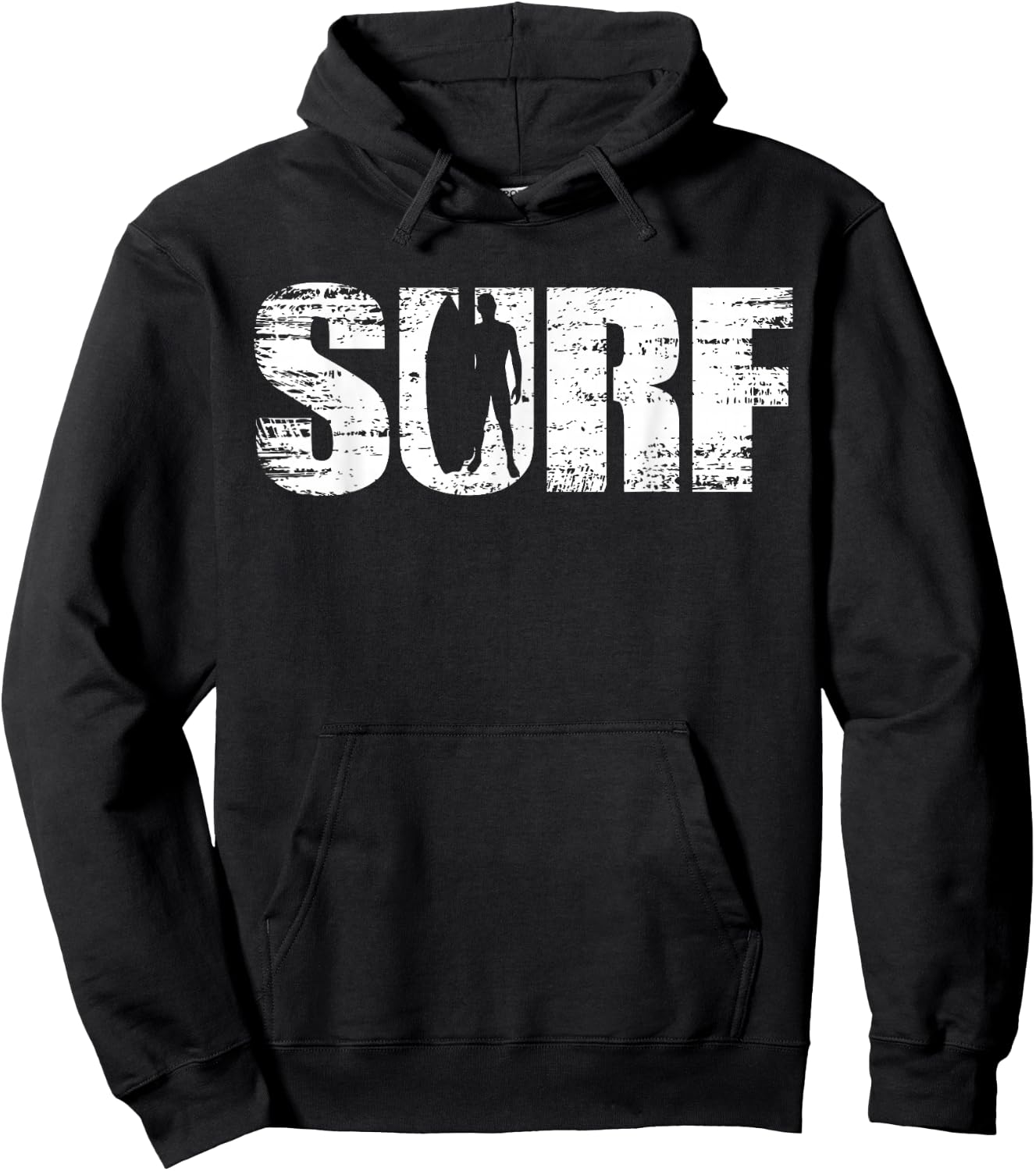 Surf - Distressed Look Surfing for Surfers Hoodie - Hoodie | Black