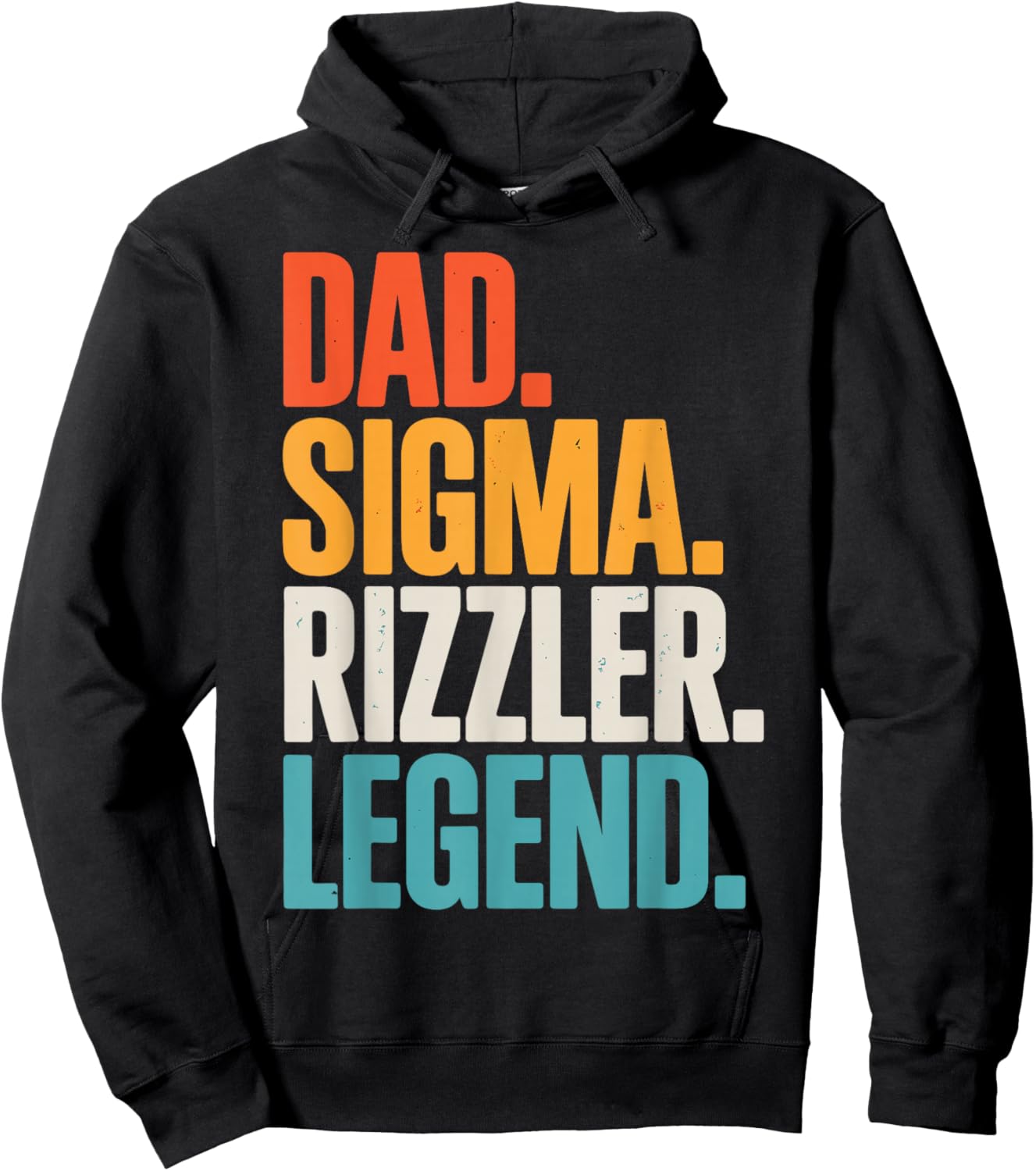 Sigma Rizzler Dad Legend Funny Father’s Day Hoodie - Hoodie | Black
