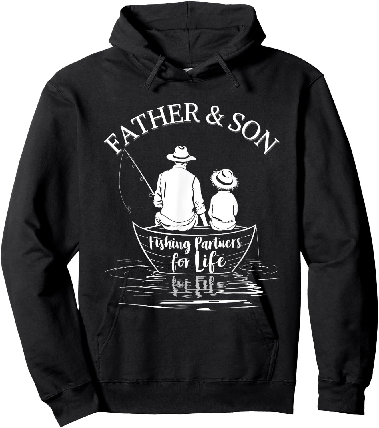 Fishing Partners For Life Father And Son Matching Hoodie - Hoodie | Black