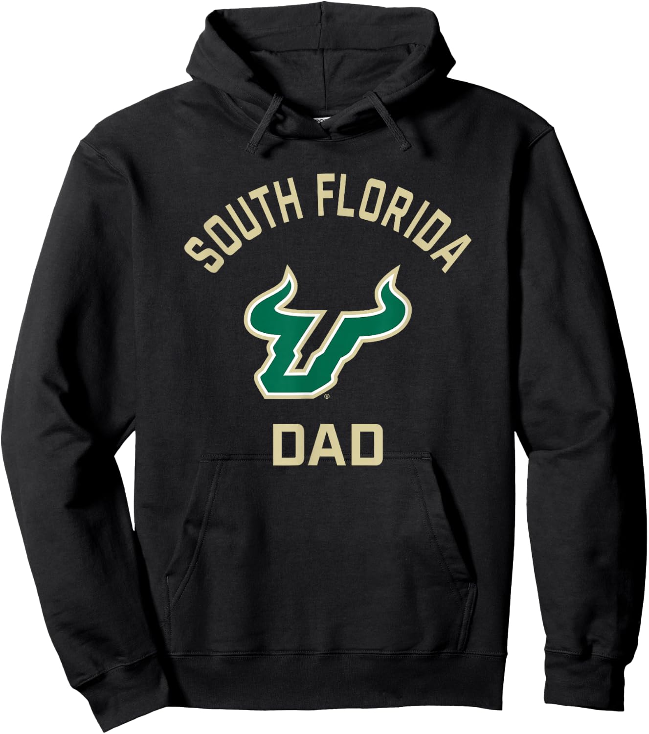 University of South Florida USF Bulls Arched Dad Hoodie - Hoodie | Black