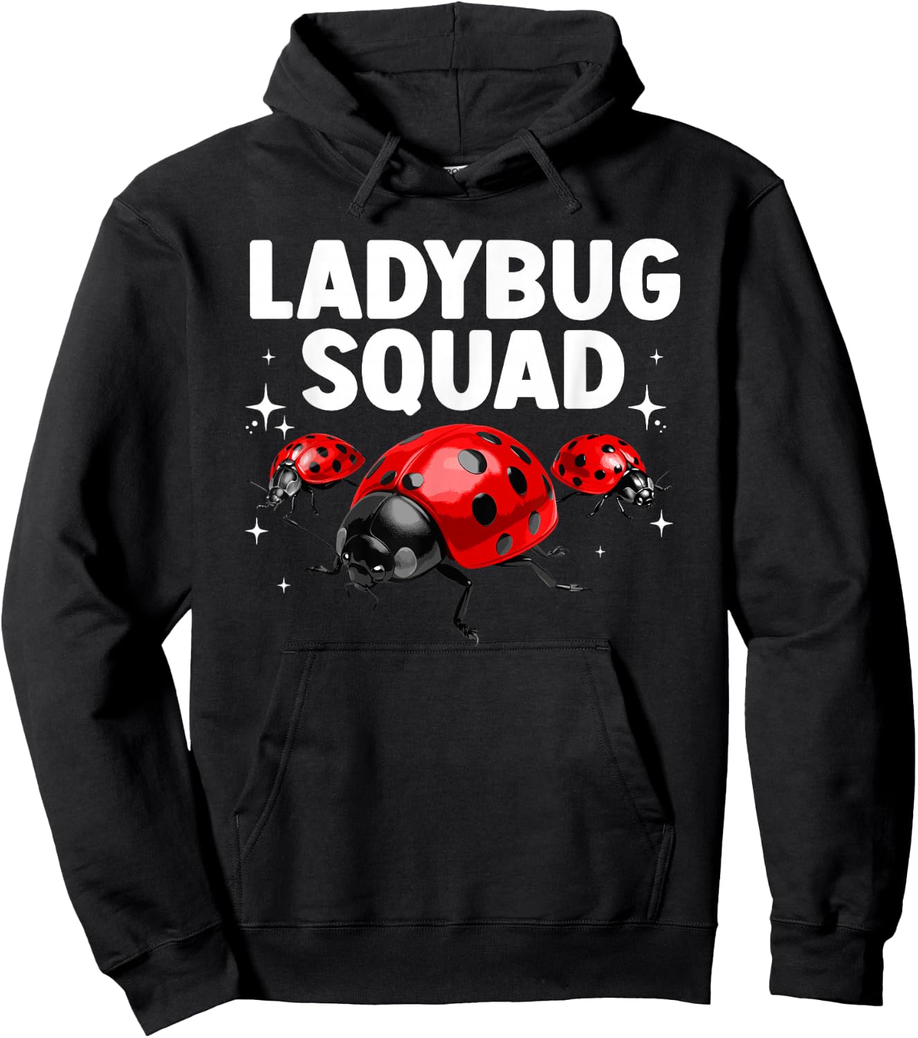 Funny Ladybug Squad Design Women Kids Ladybug Lover Hoodie - Hoodie | Black
