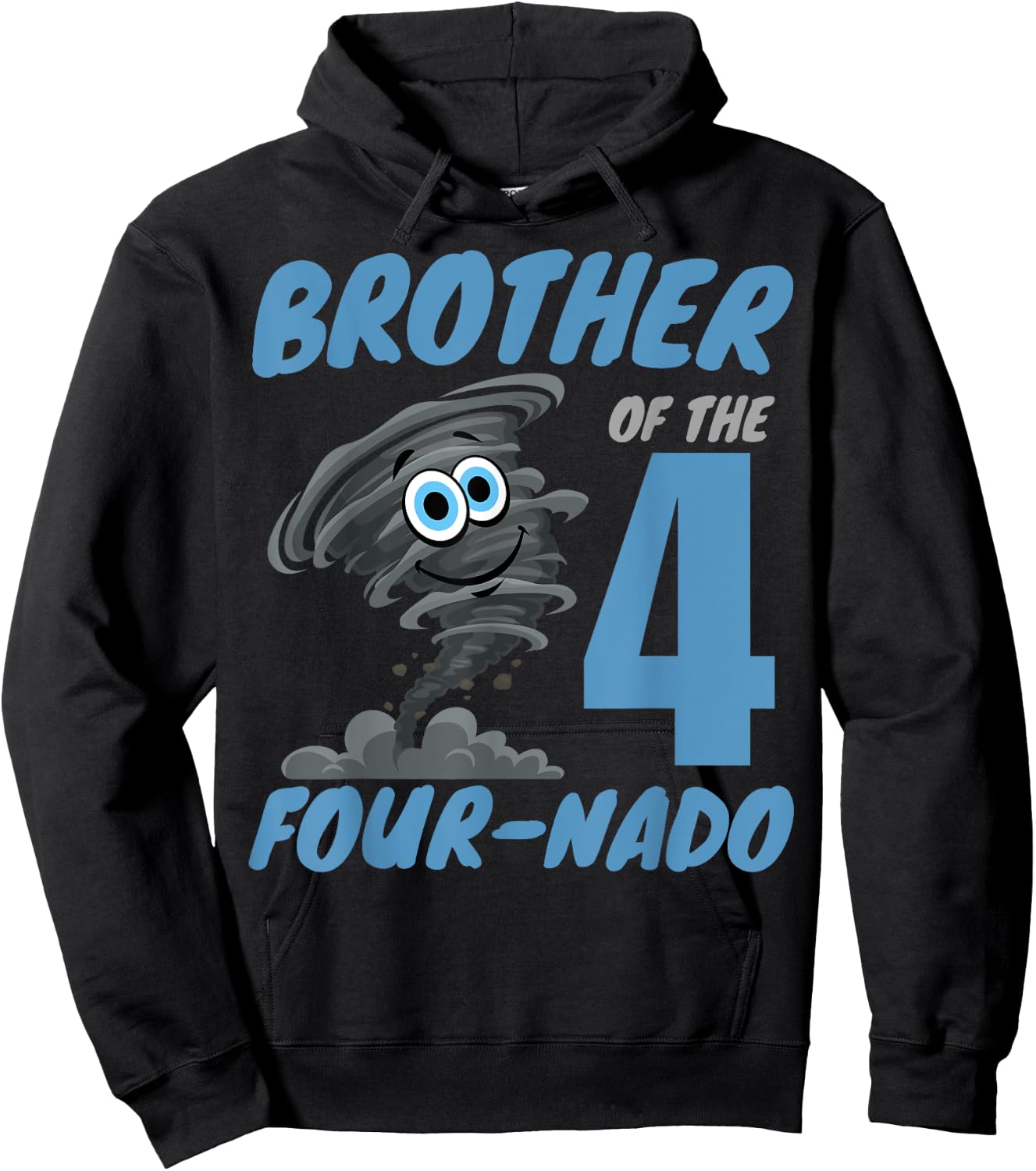 Brother of The Four-Nado Storm TorNado 4th Birthday Boy Hoodie - Hoodie | Black