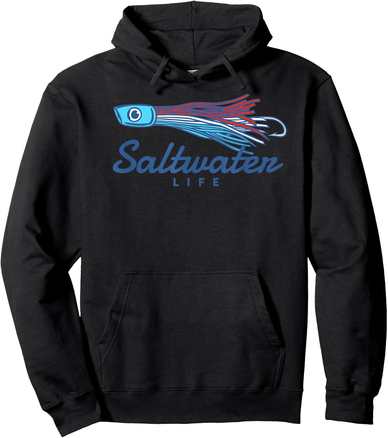Saltwater Life Saltwater Fishing Lure Hoodie - Hoodie | Black