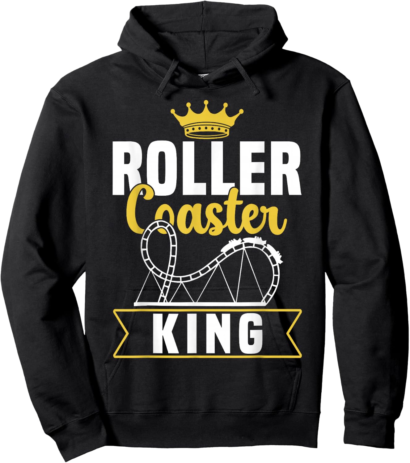 Roller Coaster King Amusement Fun Park Hoodie - Hoodie | Black
