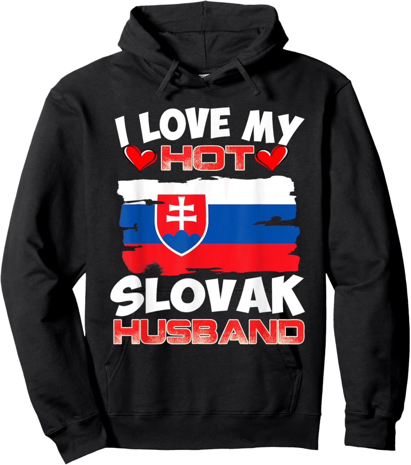 Slovakia I Love My Hot Slovak Husband Hoodie - Hoodie | Black