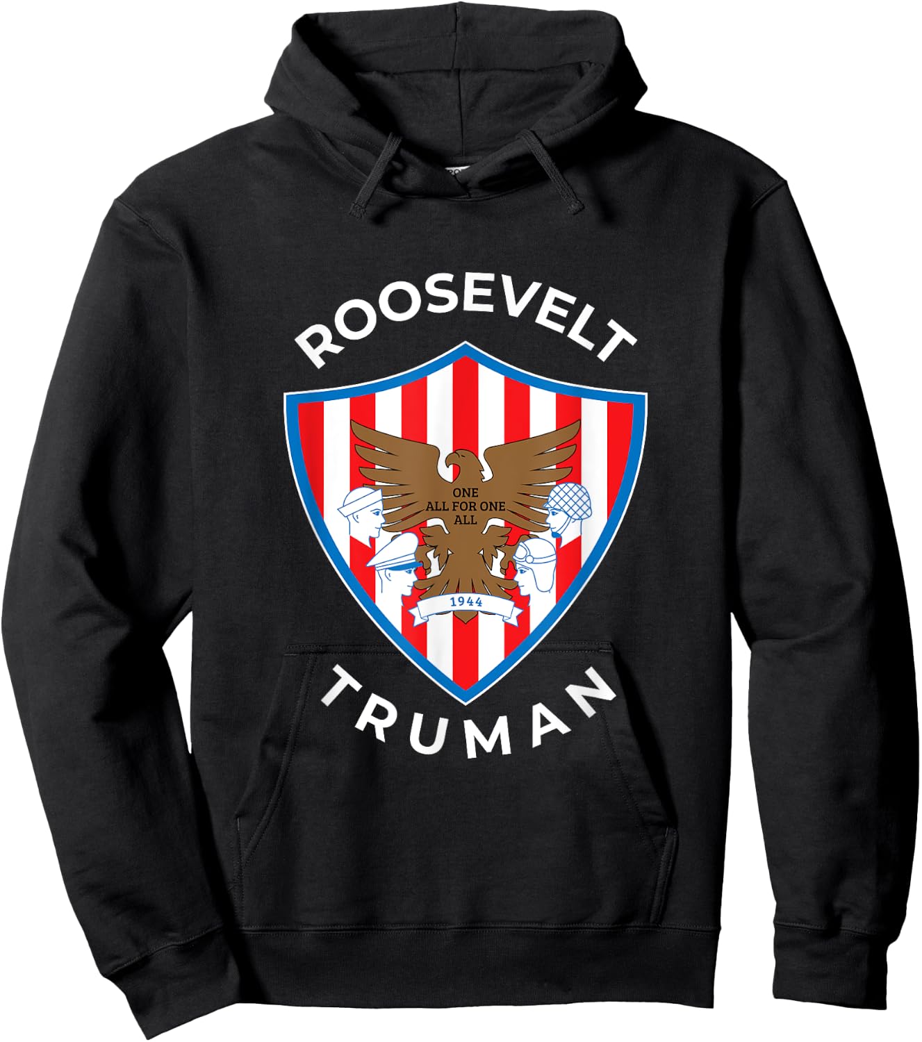 FDR Truman Campaign Franklin Delano Roosevelt Hoodie - Hoodie | Black
