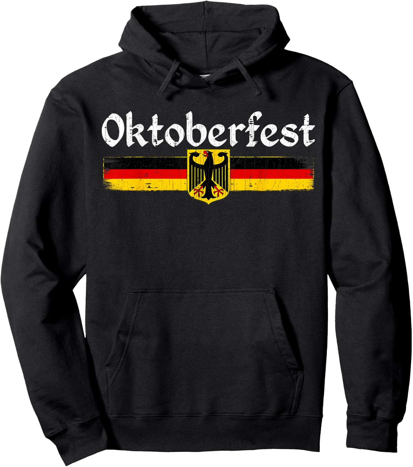 Oktoberfest German Drinking Men Women Vintage German Flag Hoodie - Hoodie | Black