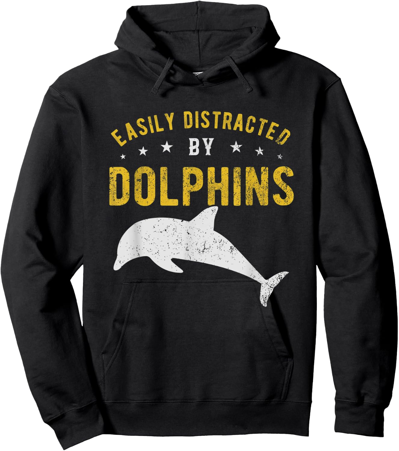 Easily distracted by Dolphins Hoodie - Hoodie | Black