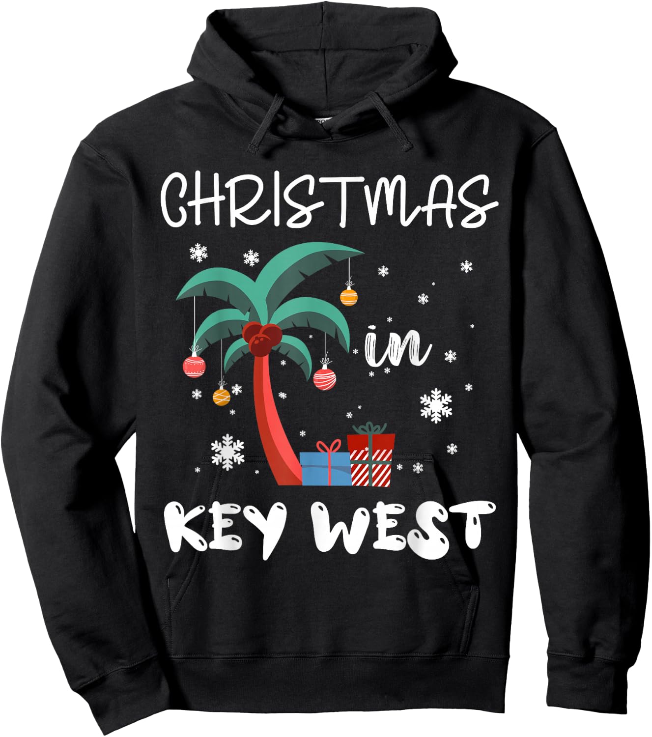 Christmas In KEY WEST Trip 2025 Family Reunion Winter Break Hoodie - Hoodie | Black