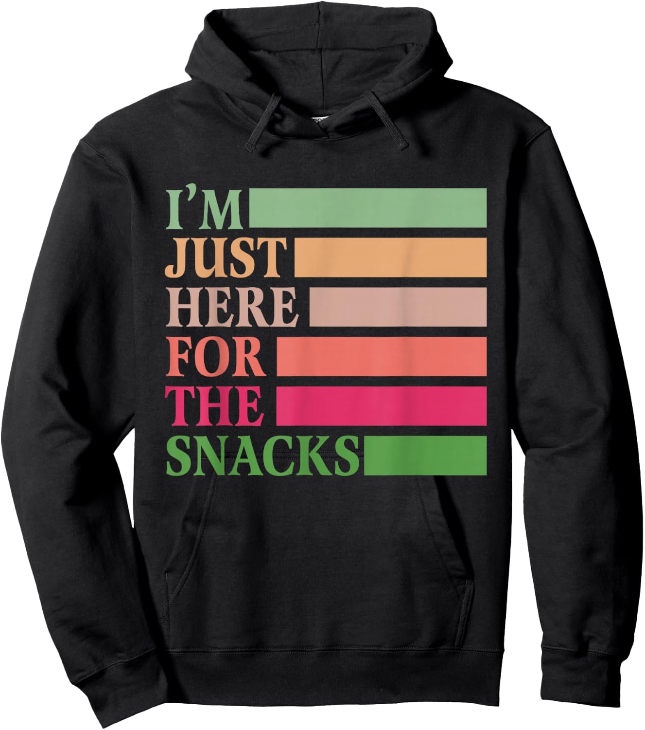 I'm Just Here For The Snacks Vintage Funny Food Toddler Hoodie - Hoodie | Black