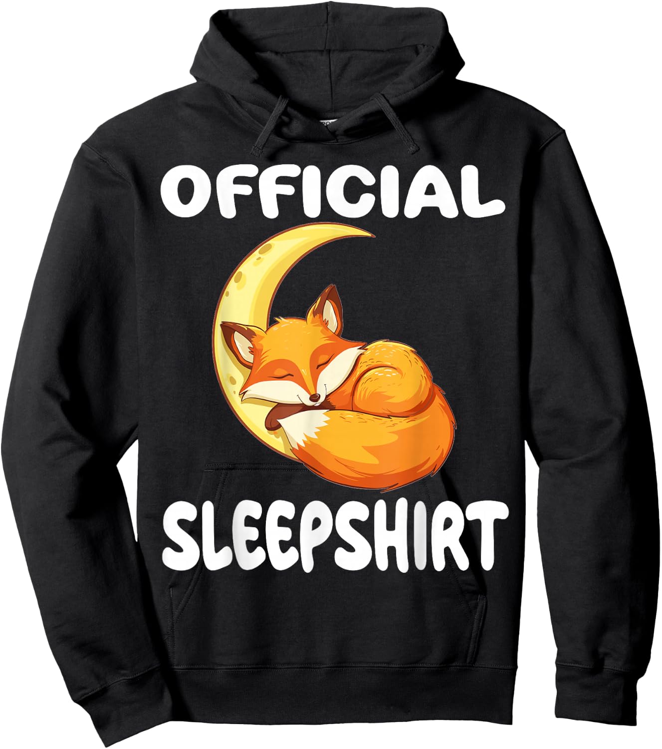 Fox Official Sleepshirt Pajamas Nightgown Hoodie - Hoodie | Black