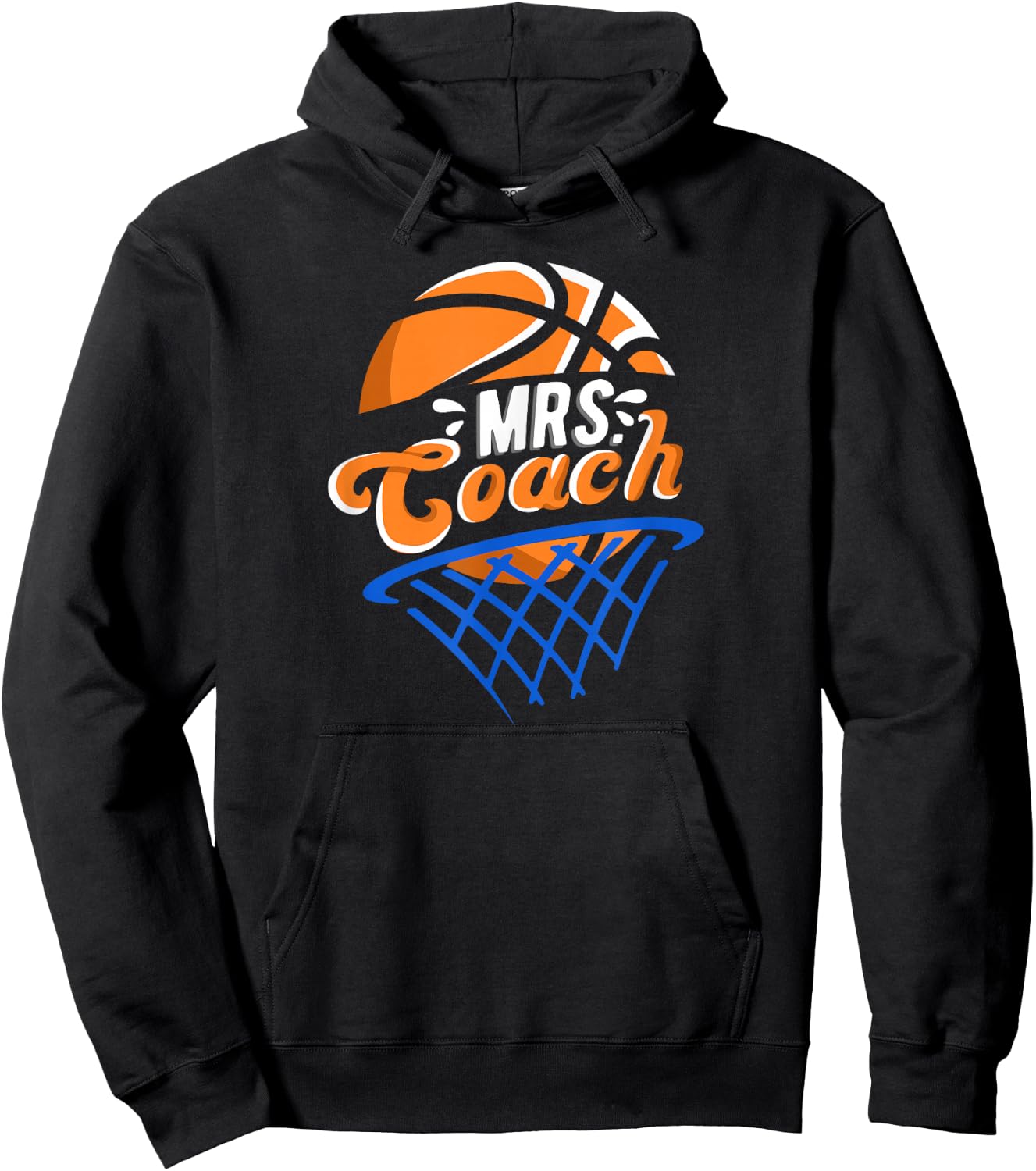 Mrs Coach Basketball Coach Wife Cute Basketball Coach's Wife Hoodie - Hoodie | Black