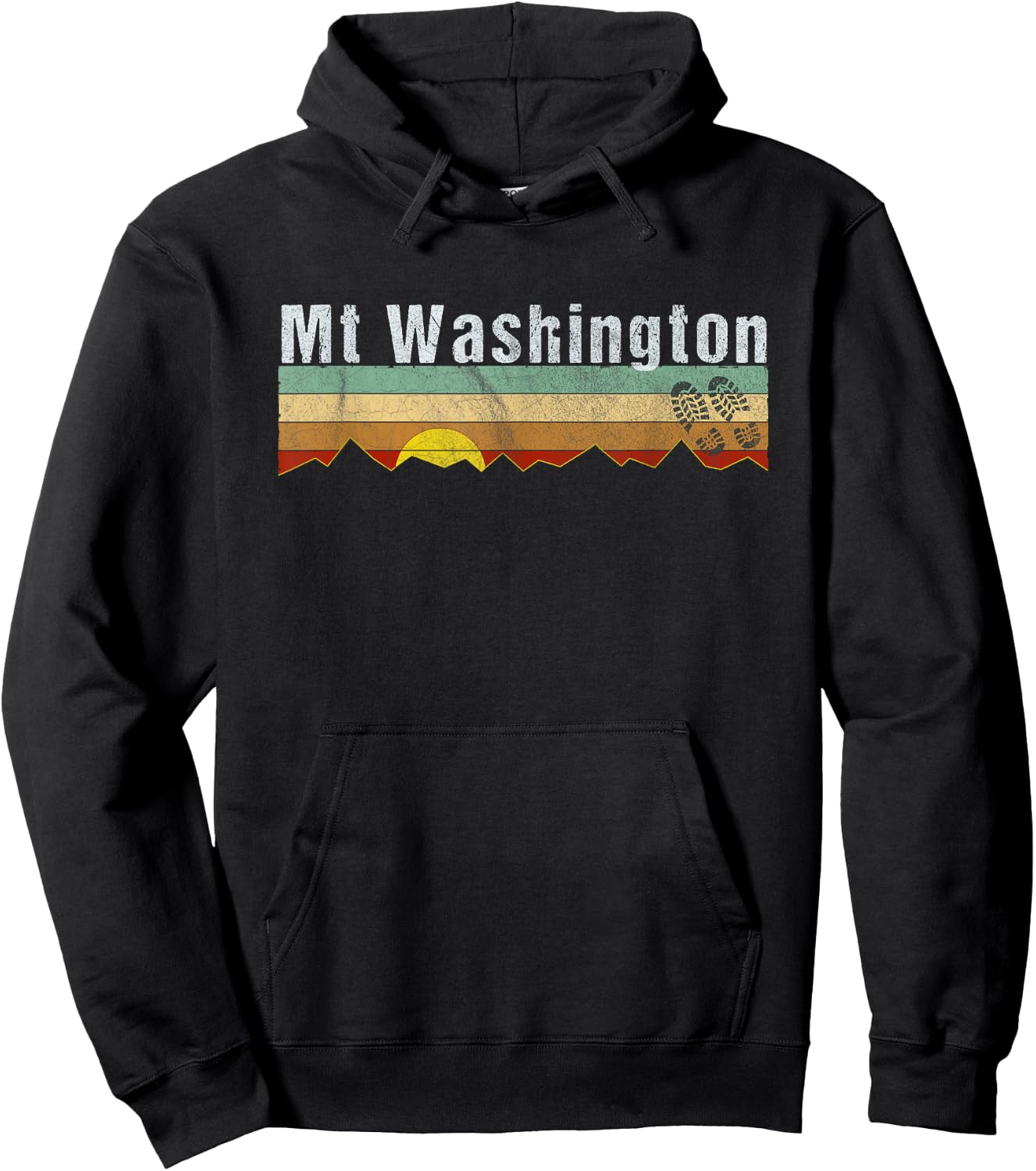 Mt Washington - Vintage Mt Washington Hiking Gift Hoodie - Hoodie | Black