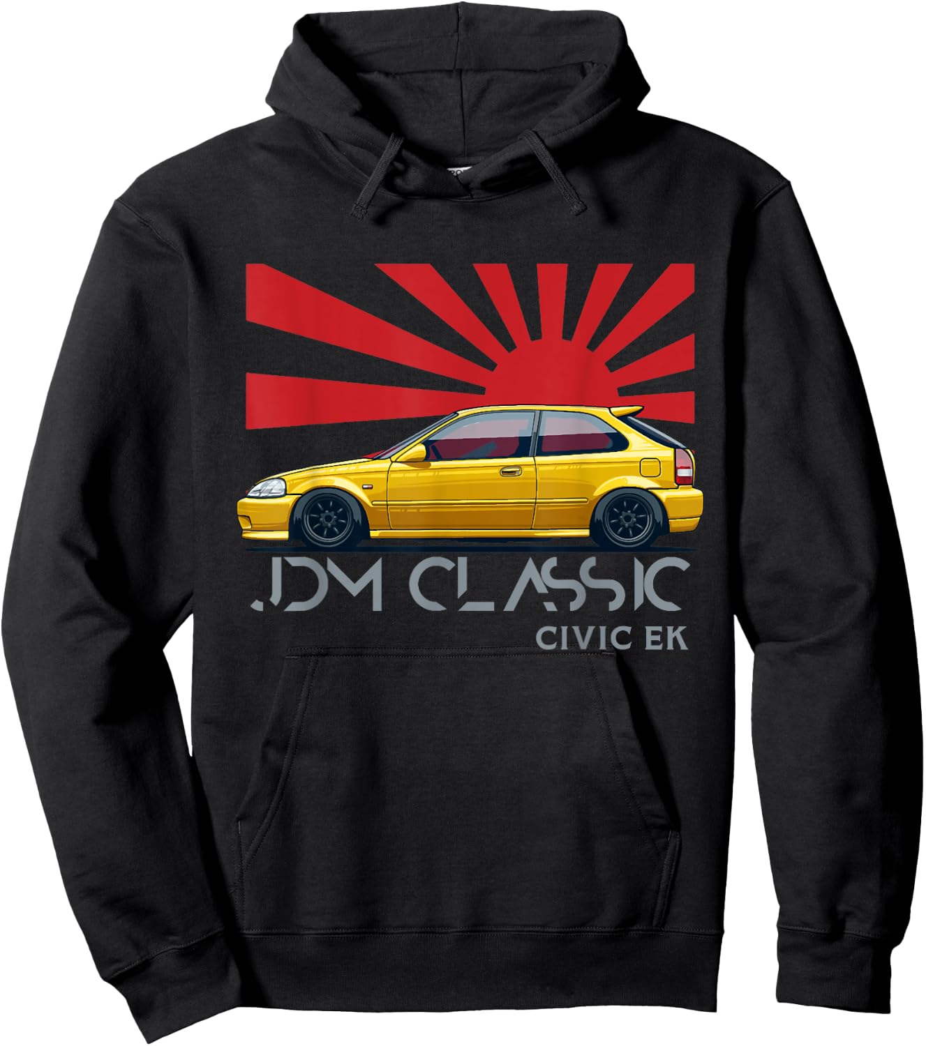 Civic EK Type R Japanese Car , Small, Black Hoodie - Hoodie | Black
