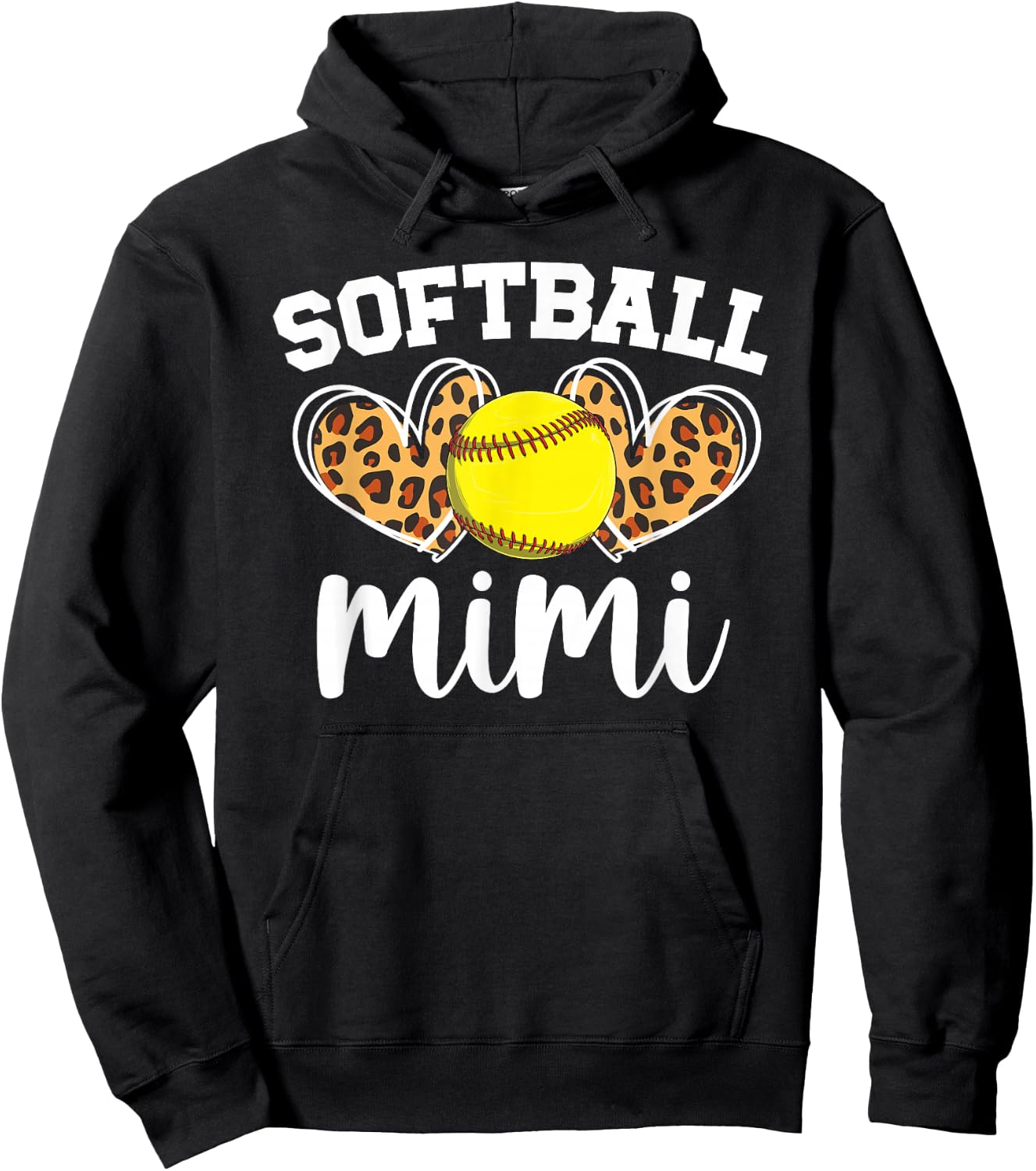 Softball Mimi Proud Mimi Of A Softball Player Mimi Hoodie - Hoodie | Black