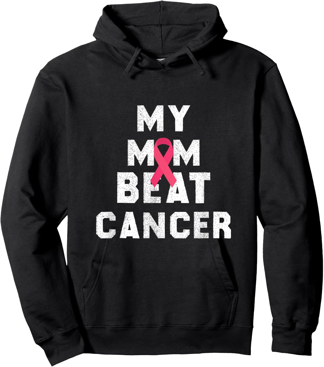 My mom beat cancer survivor mom like a boss Hoodie - Hoodie | Black