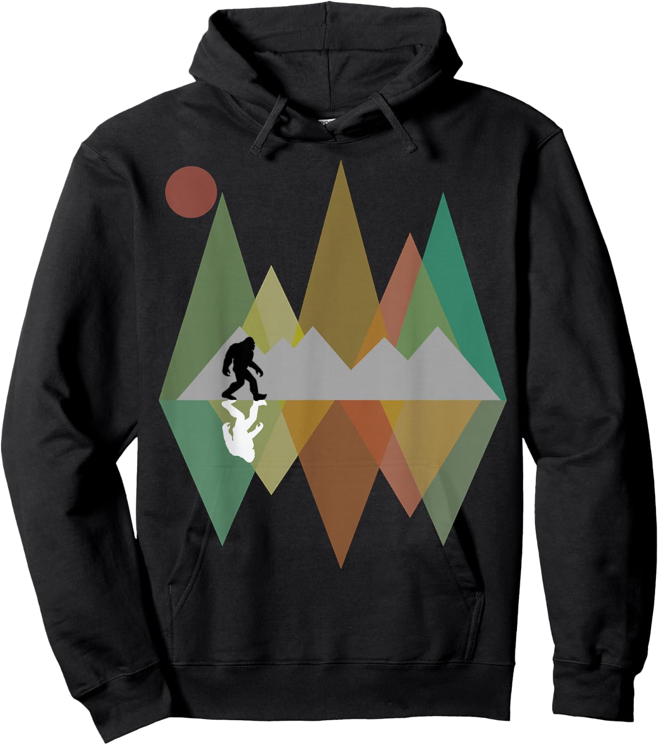 Bigfoot design retro mountain Bigfoot Sasquatch Yeti Hoodie - Hoodie | Black