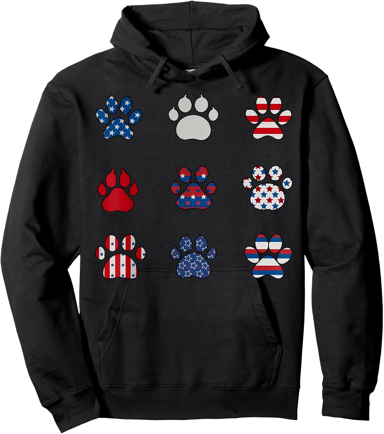 Vet Tech July 4th Veterinary Medicine American Flag Vet Med Kids Men Hoodie - Hoodie | Black