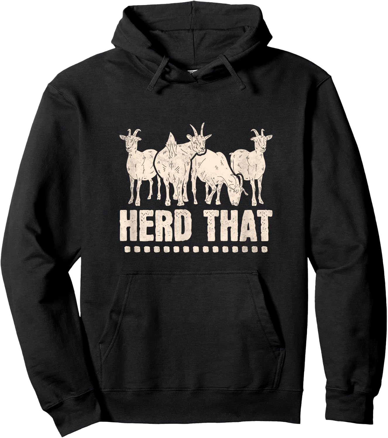 Herd That, Goat Hoodie - Hoodie | Black