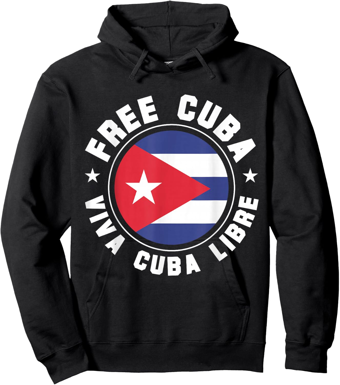 Free Cuba Viva Cuba Libre Cuban Flag Cubano Pride Hoodie - Hoodie | Black