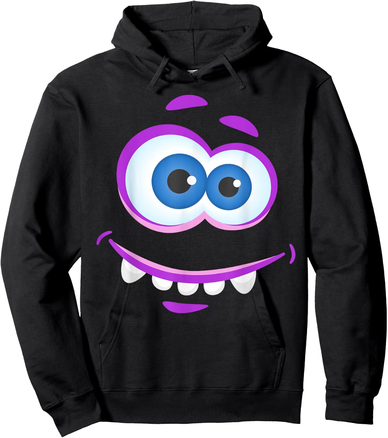 Big Eyes Monster Face Halloween Funny Costume Hoodie - Hoodie | Black