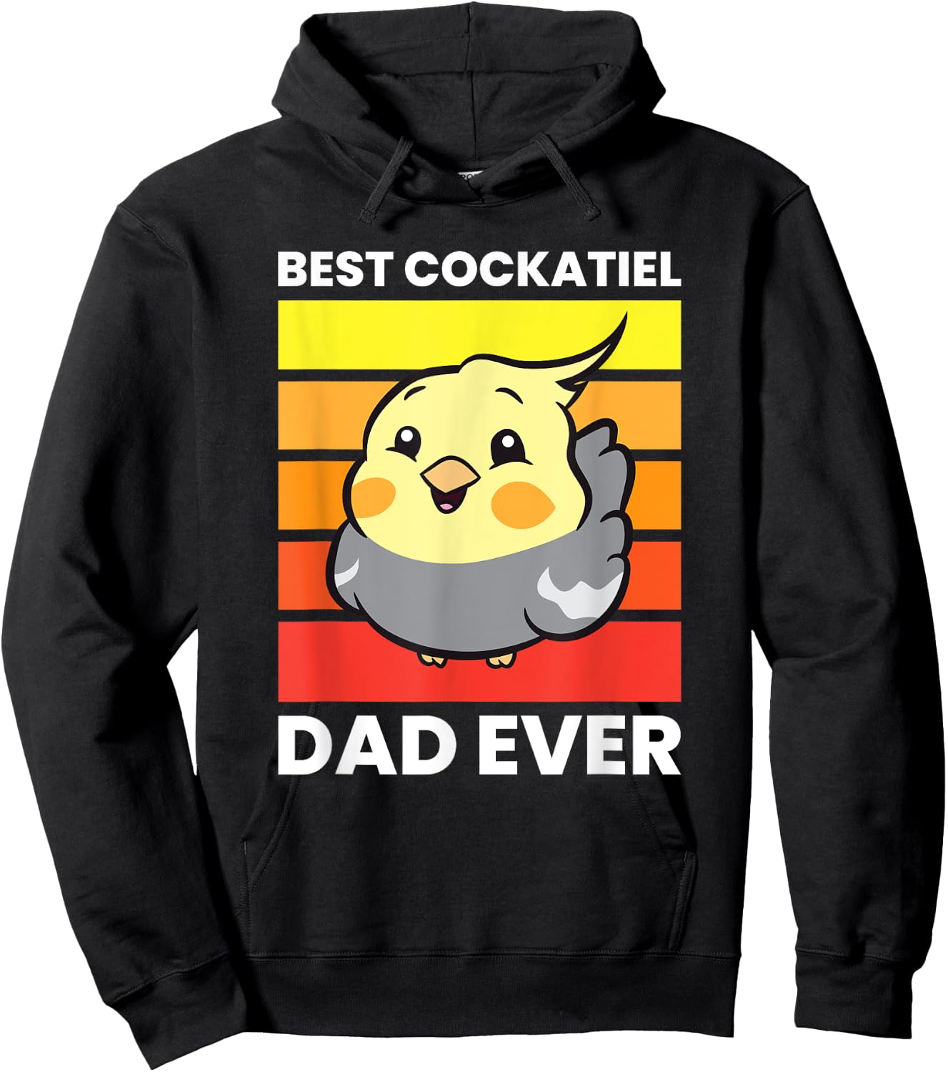 Cockatiel Papa Best Cockatiel Dad Ever Love Cockatiels Hoodie - Hoodie | Black