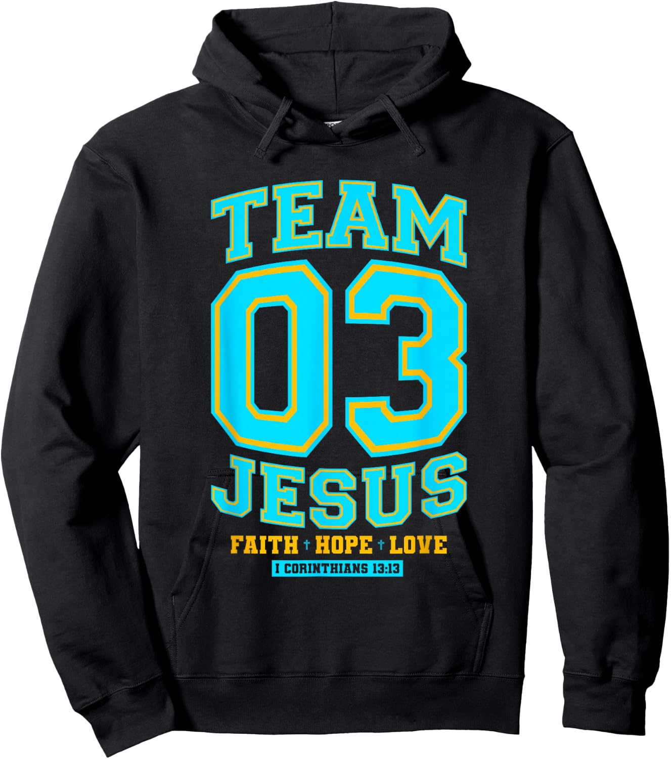 Christian - Team Jesus 03 Faith Hope Love Hoodie - Hoodie | Black