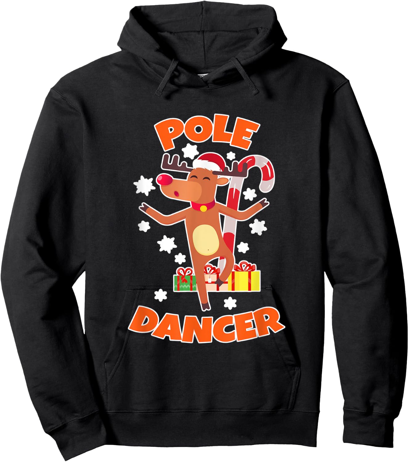 Reindeer I Pole Dancer I Dancing Dancer Funny Christmas Hoodie - Hoodie | Black