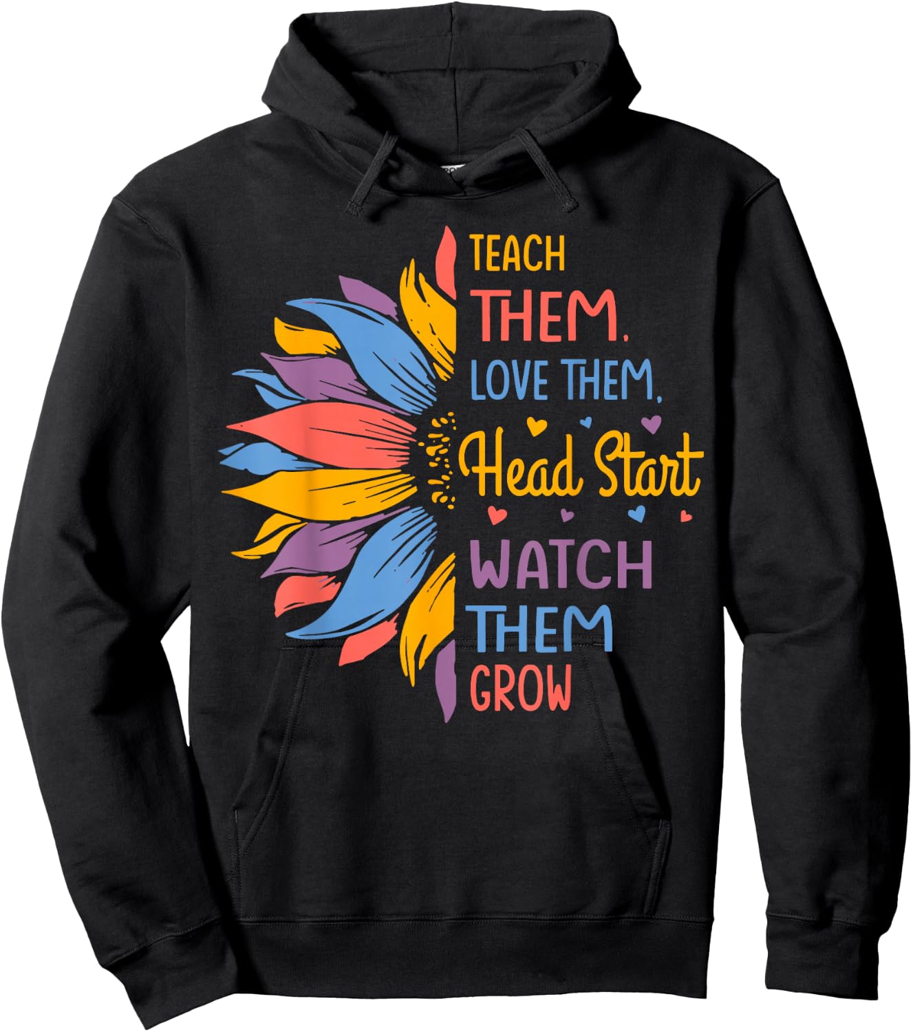 Head start Colorful Sunflower Hoodie - Hoodie | Black