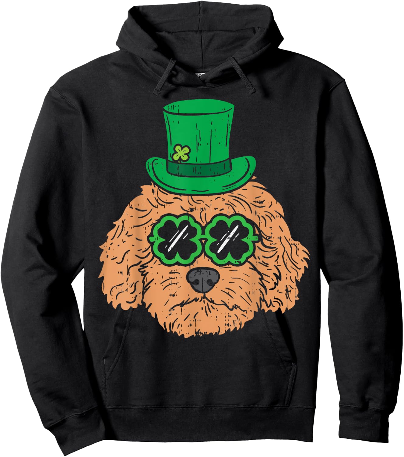 Irish Goldendoodle Doodle Dog Funny St Patricks Day Pet Gift Men Women Kids Hoodie - Hoodie | Black