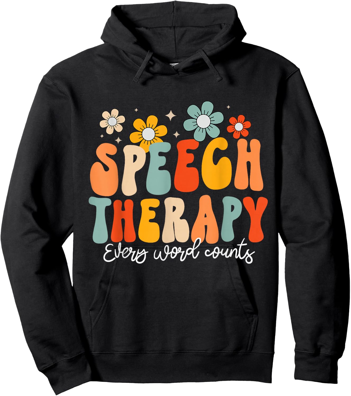 Groovy Speech Therapy Speech Language Pathologist SLP Hoodie - Hoodie | Black