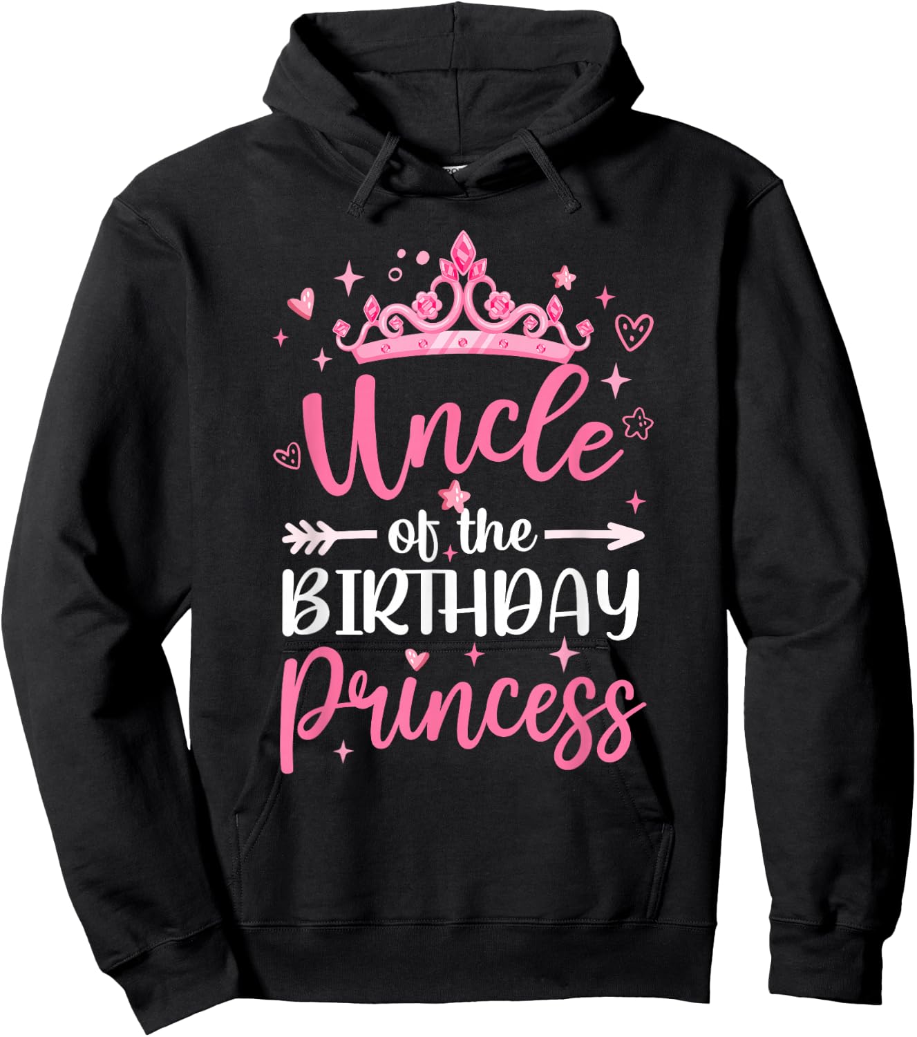 Uncle Of The Birthday Princess Birthday Girl Kid Family Hoodie - Hoodie | Black