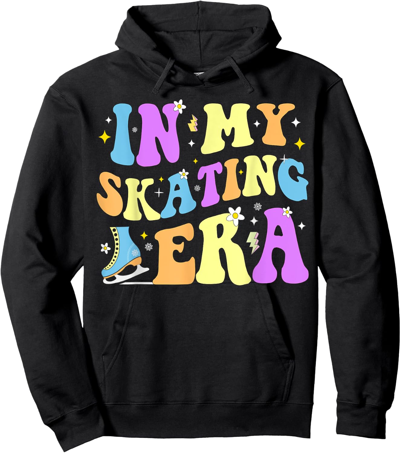 In My Skating Era Figure Hockey Skating Girls Boys Coach Hoodie - Hoodie | Black