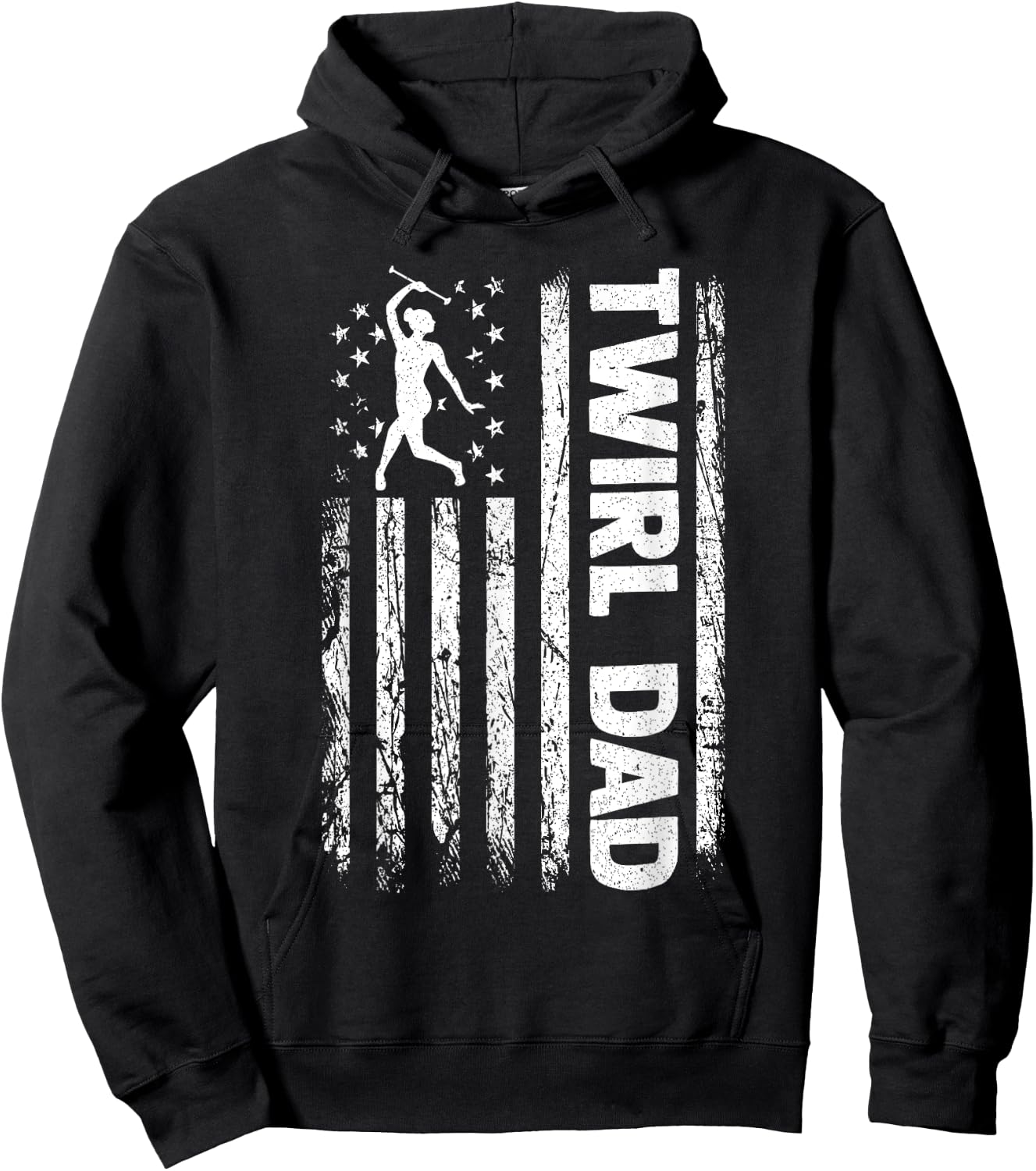 Baton Twirler Dad Majorette Twirling Girl Dance Baton Hoodie - Hoodie | Black