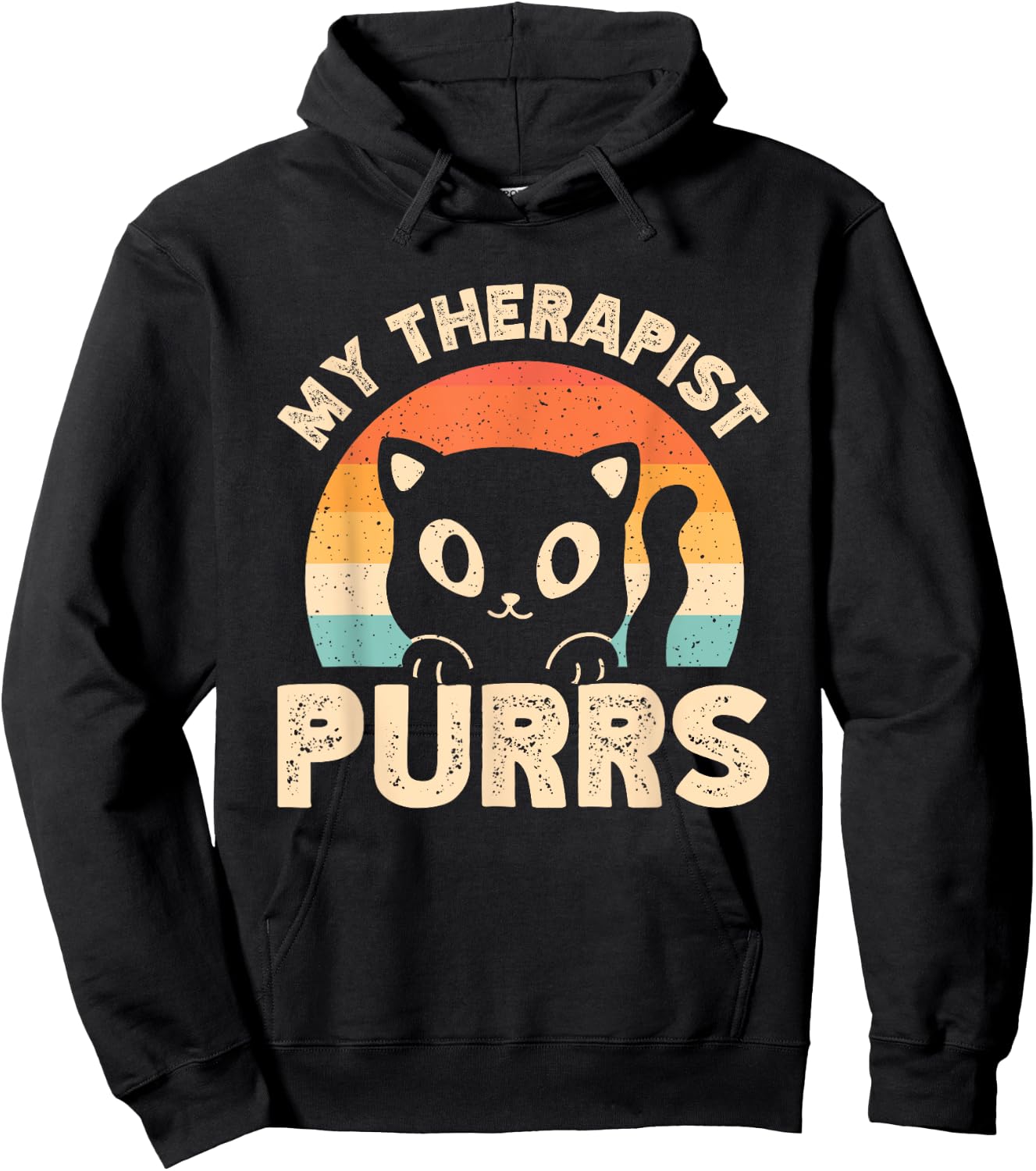My Therapist Purrs Hoodie - Hoodie | Black