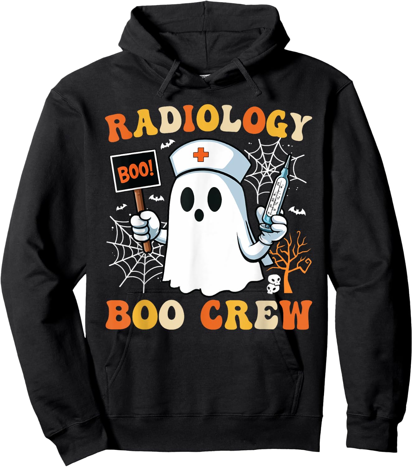Radiology Boo Crew Funny Spooky Nurse Halloween Costume Hoodie - Hoodie | Black
