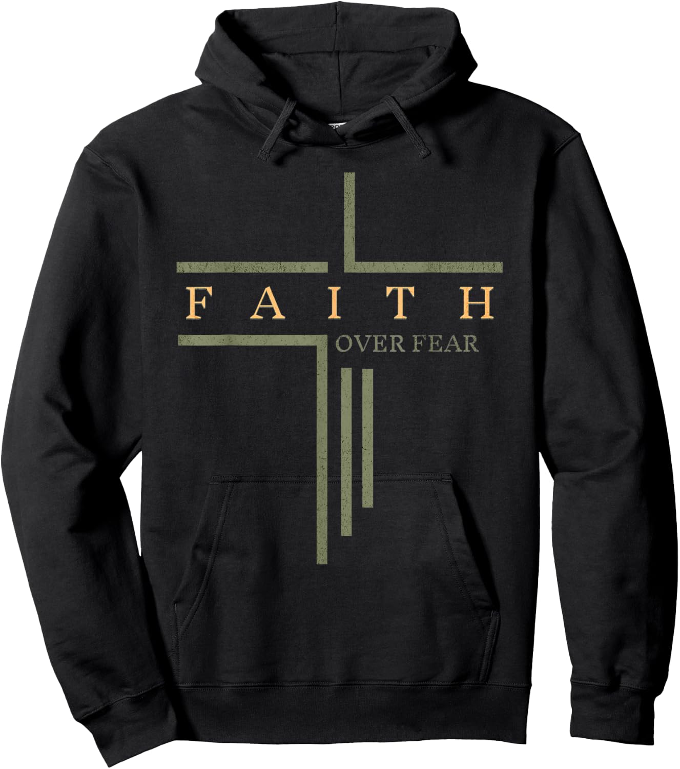 Faith Over Fear Bible Verse Aesthetic Christian Hoodie - Hoodie | Black