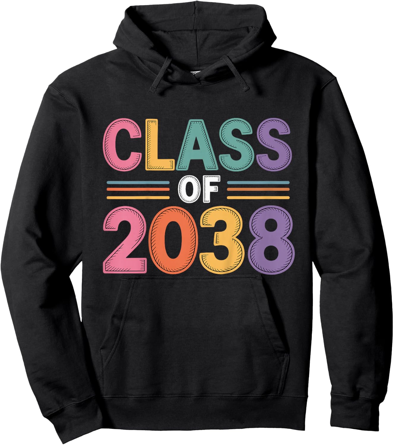 Kids Class of 2038 Kindergarten First Day Hoodie - Hoodie | Black